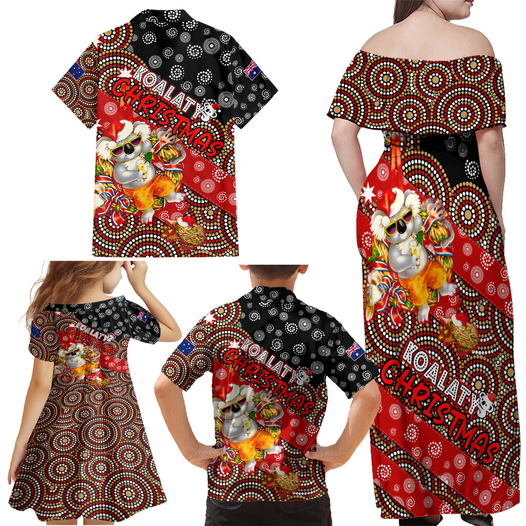 koalaty-christmas-family-matching-off-shoulder-maxi-dress-and-hawaiian-shirt-australia-koala-aboriginal