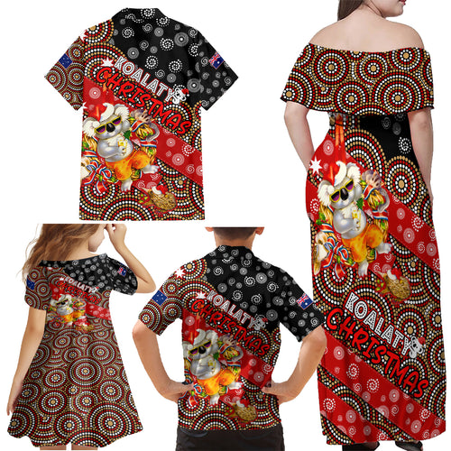 koalaty-christmas-family-matching-off-shoulder-maxi-dress-and-hawaiian-shirt-australia-koala-aboriginal