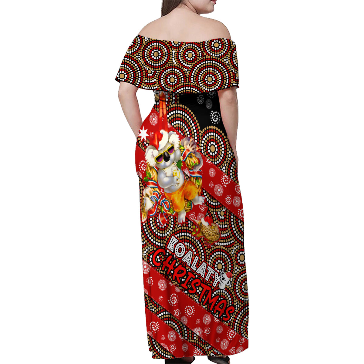 koalaty-christmas-family-matching-off-shoulder-maxi-dress-and-hawaiian-shirt-australia-koala-aboriginal