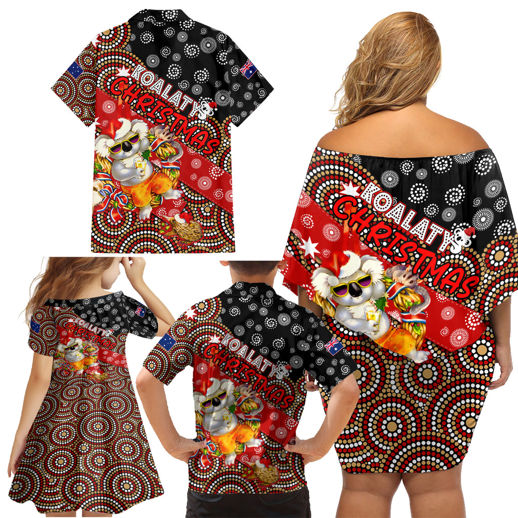 koalaty-christmas-family-matching-off-shoulder-short-dress-and-hawaiian-shirt-australia-koala-aboriginal