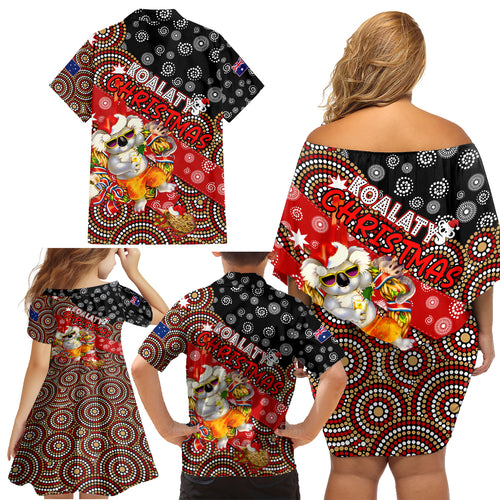 koalaty-christmas-family-matching-off-shoulder-short-dress-and-hawaiian-shirt-australia-koala-aboriginal