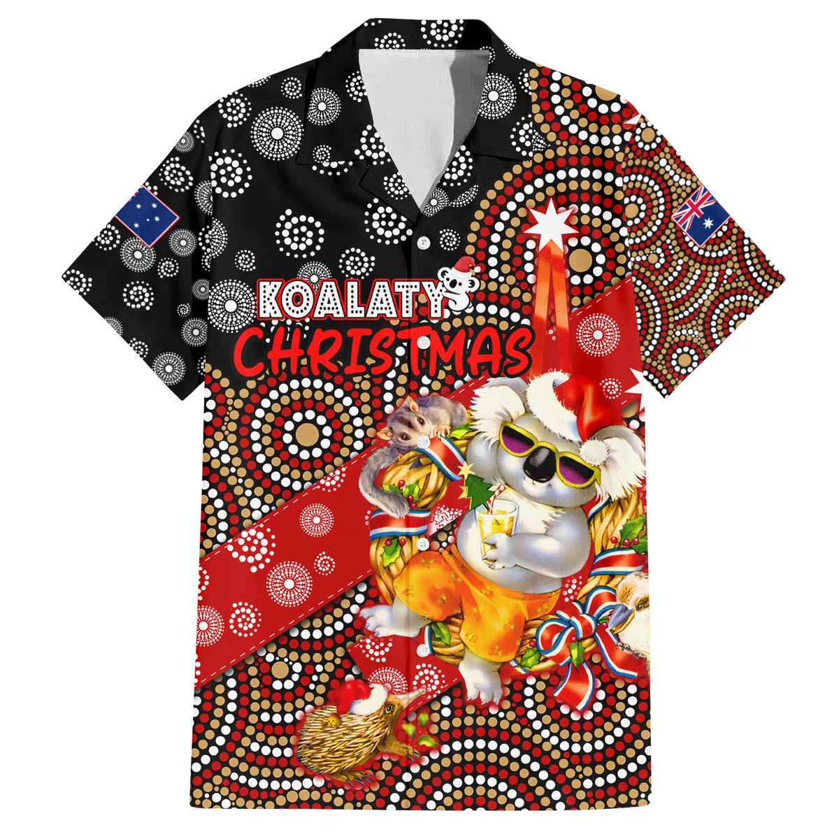 koalaty-christmas-family-matching-off-shoulder-short-dress-and-hawaiian-shirt-australia-koala-aboriginal