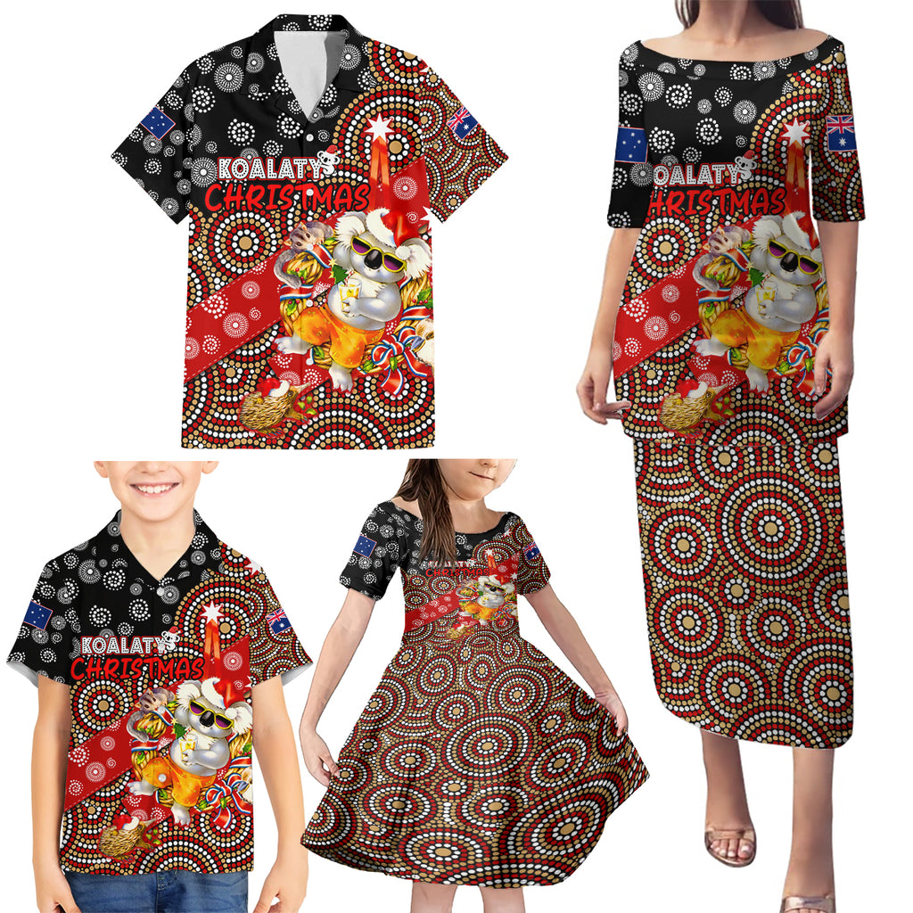 koalaty-christmas-family-matching-puletasi-dress-and-hawaiian-shirt-australia-koala-aboriginal