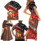 koalaty-christmas-family-matching-short-sleeve-bodycon-dress-and-hawaiian-shirt-australia-koala-aboriginal