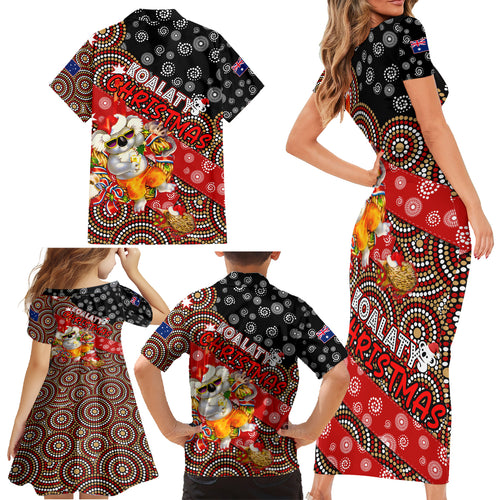 koalaty-christmas-family-matching-short-sleeve-bodycon-dress-and-hawaiian-shirt-australia-koala-aboriginal