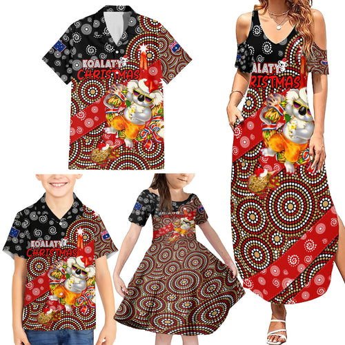koalaty-christmas-family-matching-summer-maxi-dress-and-hawaiian-shirt-australia-koala-aboriginal