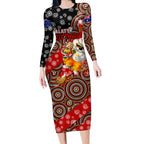 koalaty-christmas-long-sleeve-bodycon-dress-australia-koala-aboriginal