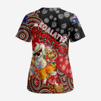 Koalaty Christmas Scrub Top Australia Koala Aboriginal - Aussie Hoodie