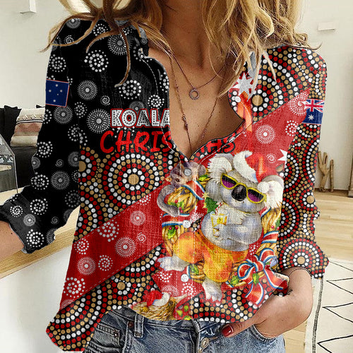 koalaty-christmas-women-casual-shirt-australia-koala-aboriginal