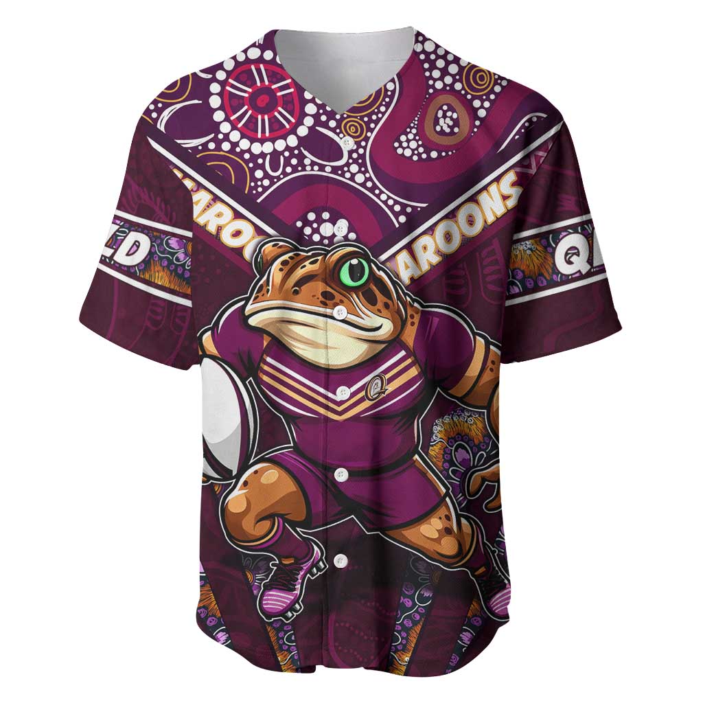 Personalised Queensland Maroons Baseball Jersey Mascot Rugby League