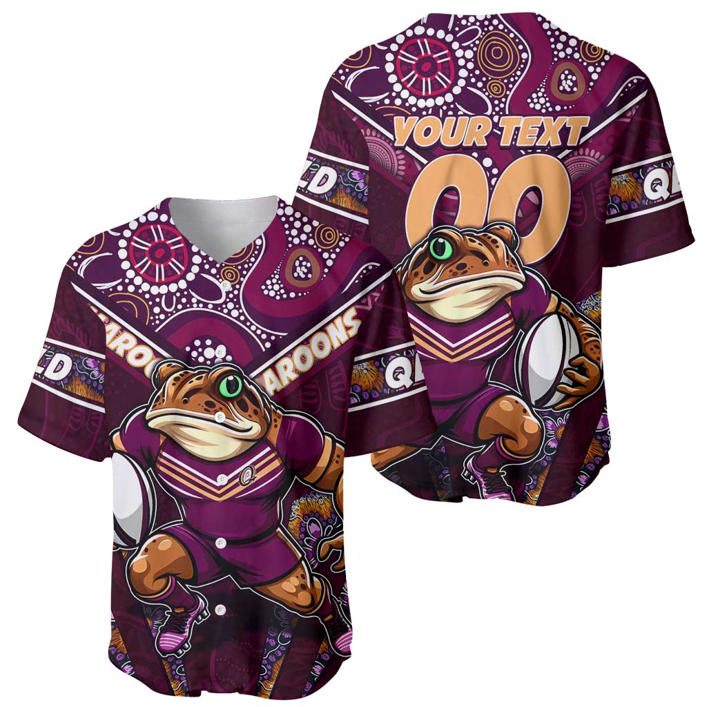 Personalised Queensland Maroons Baseball Jersey Mascot Rugby League