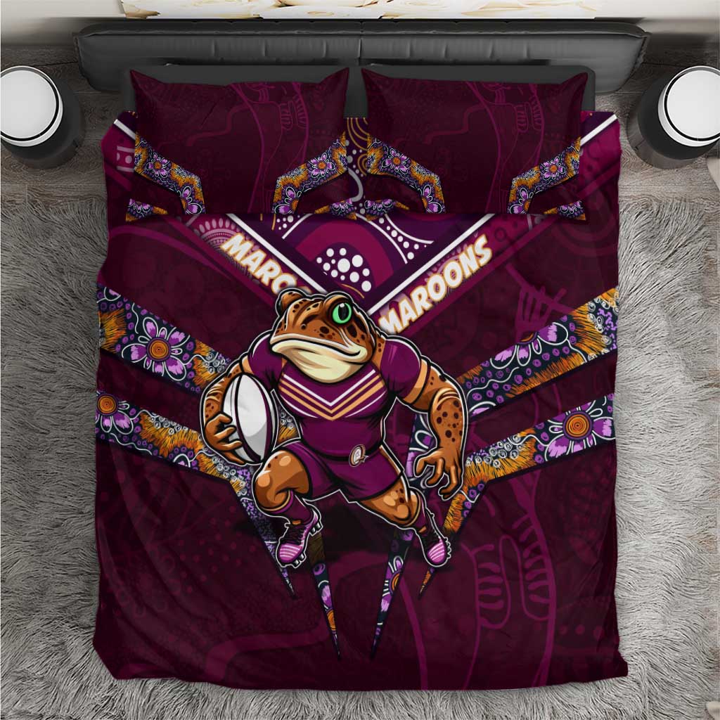 Queensland Maroons Bedding Set Mascot Rugby League