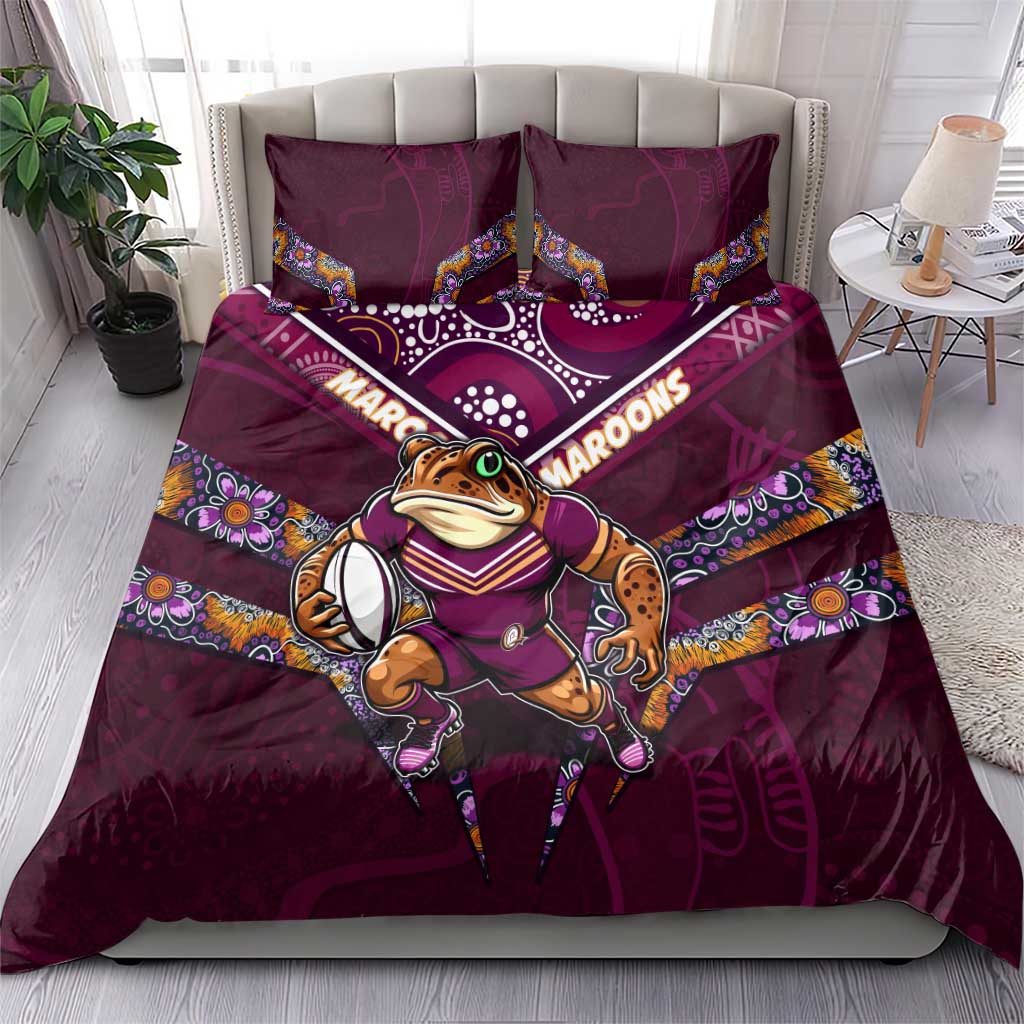Queensland Maroons Bedding Set Mascot Rugby League
