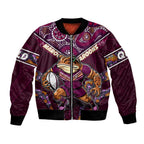 Personalised Queensland Maroons Bomber Jacket Mascot Rugby League