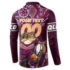 Personalised Queensland Maroons Button Sweatshirt Mascot Rugby League