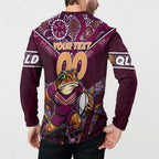 Personalised Queensland Maroons Button Sweatshirt Mascot Rugby League