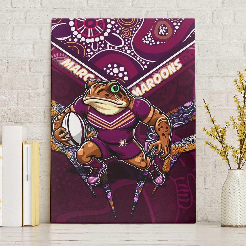 Queensland Maroons Canvas Wall Art Mascot Rugby League