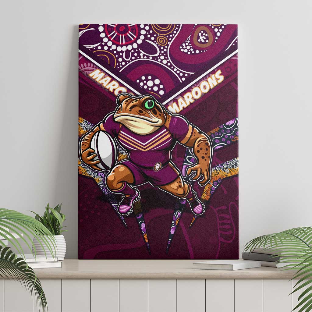 Queensland Maroons Canvas Wall Art Mascot Rugby League