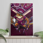 Queensland Maroons Canvas Wall Art Mascot Rugby League