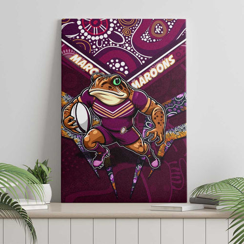 Queensland Maroons Canvas Wall Art Mascot Rugby League