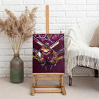 Queensland Maroons Canvas Wall Art Mascot Rugby League