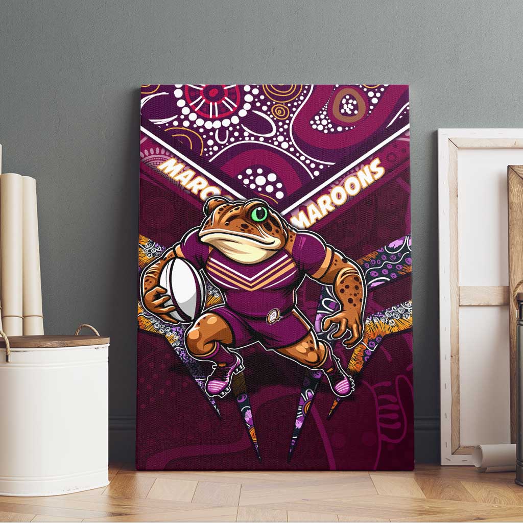Queensland Maroons Canvas Wall Art Mascot Rugby League