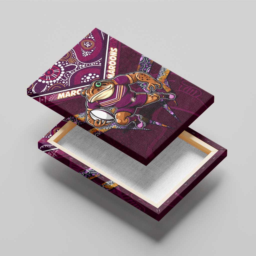 Queensland Maroons Canvas Wall Art Mascot Rugby League