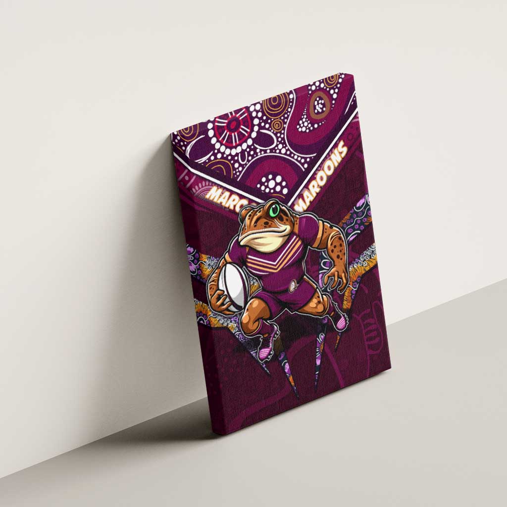 Queensland Maroons Canvas Wall Art Mascot Rugby League