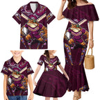 Personalised Queensland Maroons Family Matching Mermaid Dress and Hawaiian Shirt Mascot Rugby League
