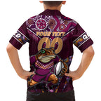 Personalised Queensland Maroons Family Matching Mermaid Dress and Hawaiian Shirt Mascot Rugby League