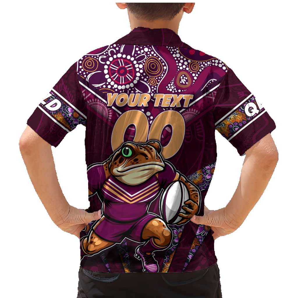 Personalised Queensland Maroons Family Matching Mermaid Dress and Hawaiian Shirt Mascot Rugby League