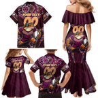 Personalised Queensland Maroons Family Matching Mermaid Dress and Hawaiian Shirt Mascot Rugby League