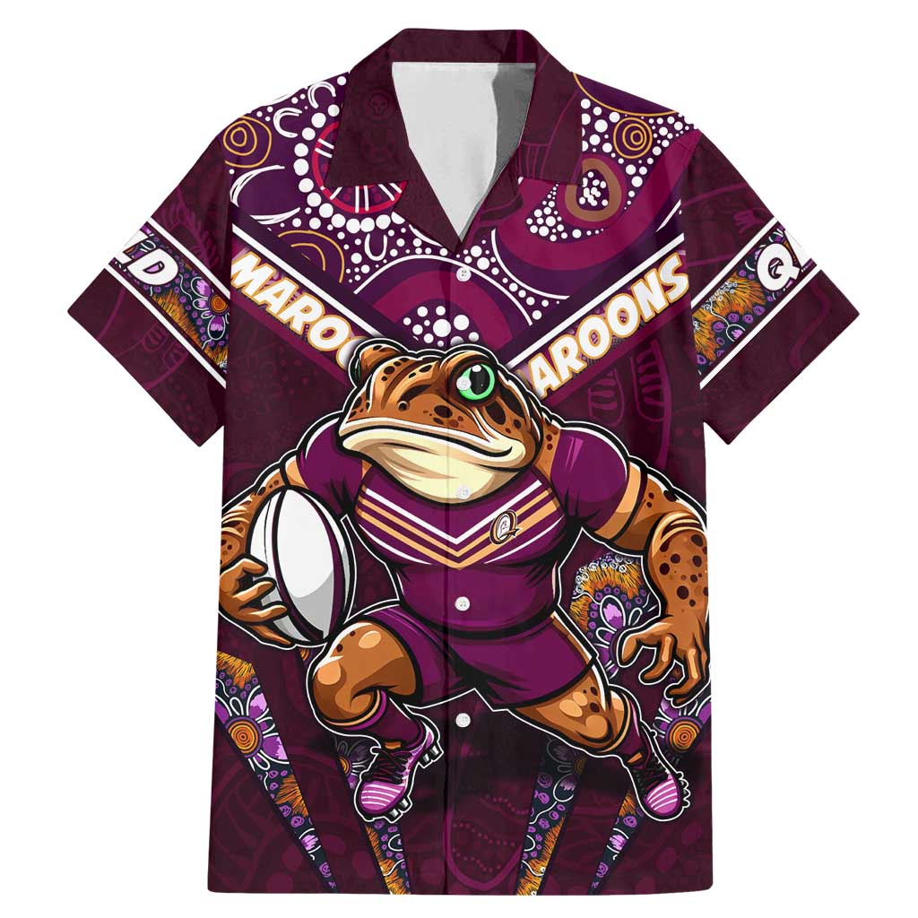 Personalised Queensland Maroons Family Matching Mermaid Dress and Hawaiian Shirt Mascot Rugby League