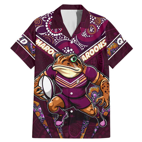 Personalised Queensland Maroons Family Matching Mermaid Dress and Hawaiian Shirt Mascot Rugby League