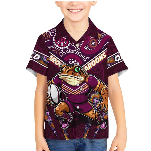 Personalised Queensland Maroons Family Matching Mermaid Dress and Hawaiian Shirt Mascot Rugby League