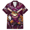Personalised Queensland Maroons Family Matching Puletasi and Hawaiian Shirt Mascot Rugby League