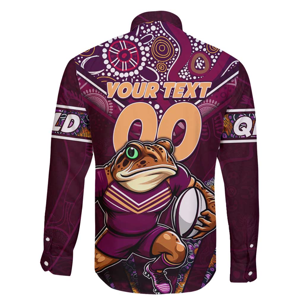 Personalised Queensland Maroons Family Matching Short Sleeve Bodycon Dress and Hawaiian Shirt Mascot Rugby League