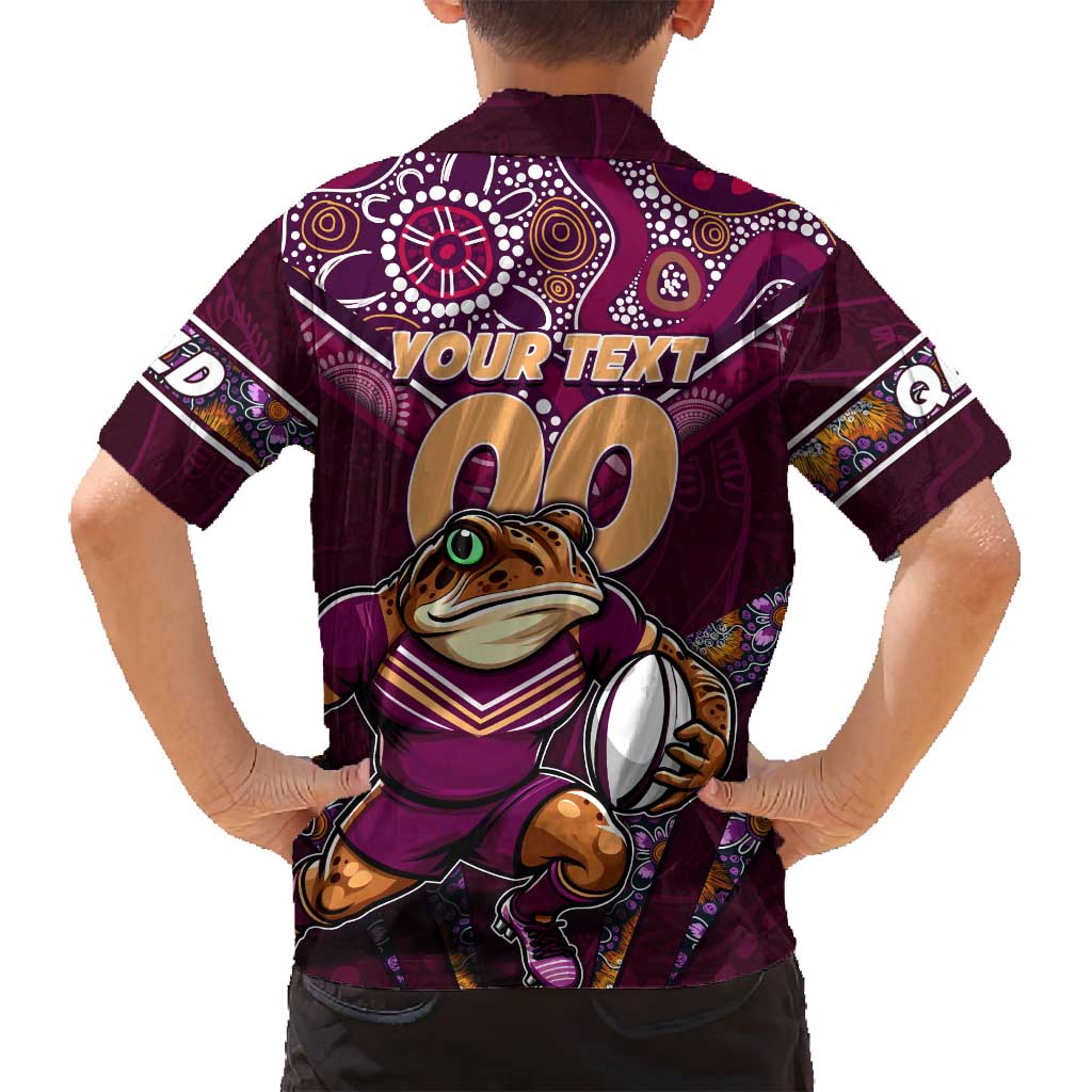 Personalised Queensland Maroons Family Matching Tank Maxi Dress and Hawaiian Shirt Mascot Rugby League