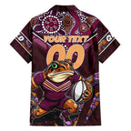 Personalised Queensland Maroons Hawaiian Shirt Mascot Rugby League