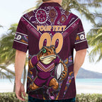 Personalised Queensland Maroons Hawaiian Shirt Mascot Rugby League