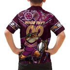 Personalised Queensland Maroons Hawaiian Shirt Mascot Rugby League