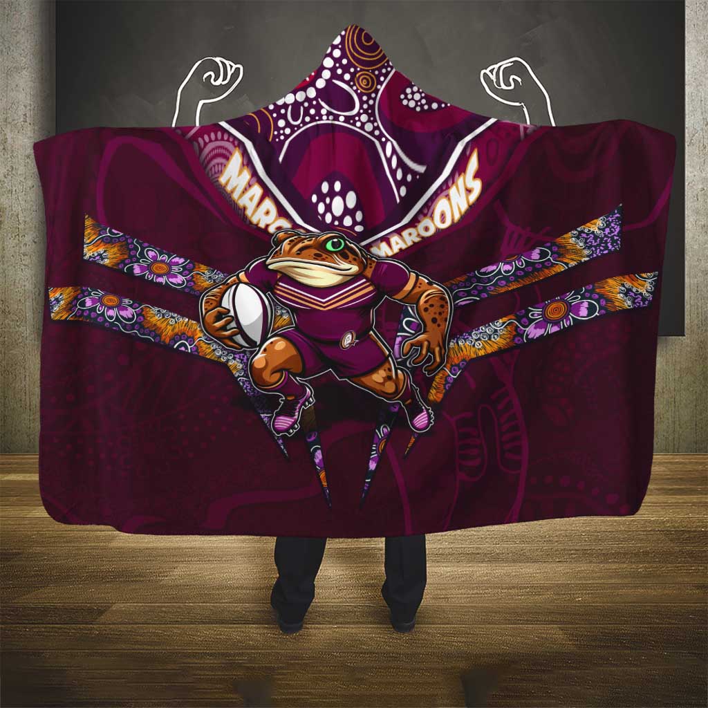 Queensland Maroons Hooded Blanket Mascot Rugby League