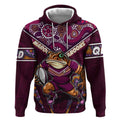 Personalised Queensland Maroons Hoodie Mascot Rugby League