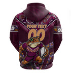 Personalised Queensland Maroons Hoodie Mascot Rugby League
