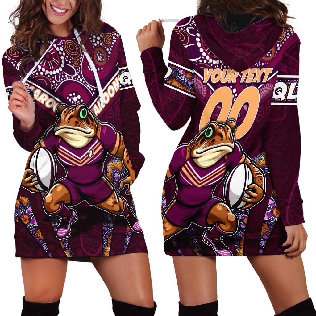 Personalised Queensland Maroons Hoodie Dress Mascot Rugby League