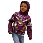 Personalised Queensland Maroons Kid Hoodie Mascot Rugby League