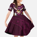 Personalised Queensland Maroons Kid Short Sleeve Dress Mascot Rugby League