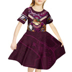 Personalised Queensland Maroons Kid Short Sleeve Dress Mascot Rugby League