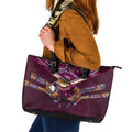 Queensland Maroons Leather Tote Bag Mascot Rugby League