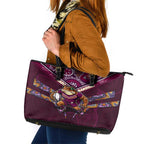 Queensland Maroons Leather Tote Bag Mascot Rugby League